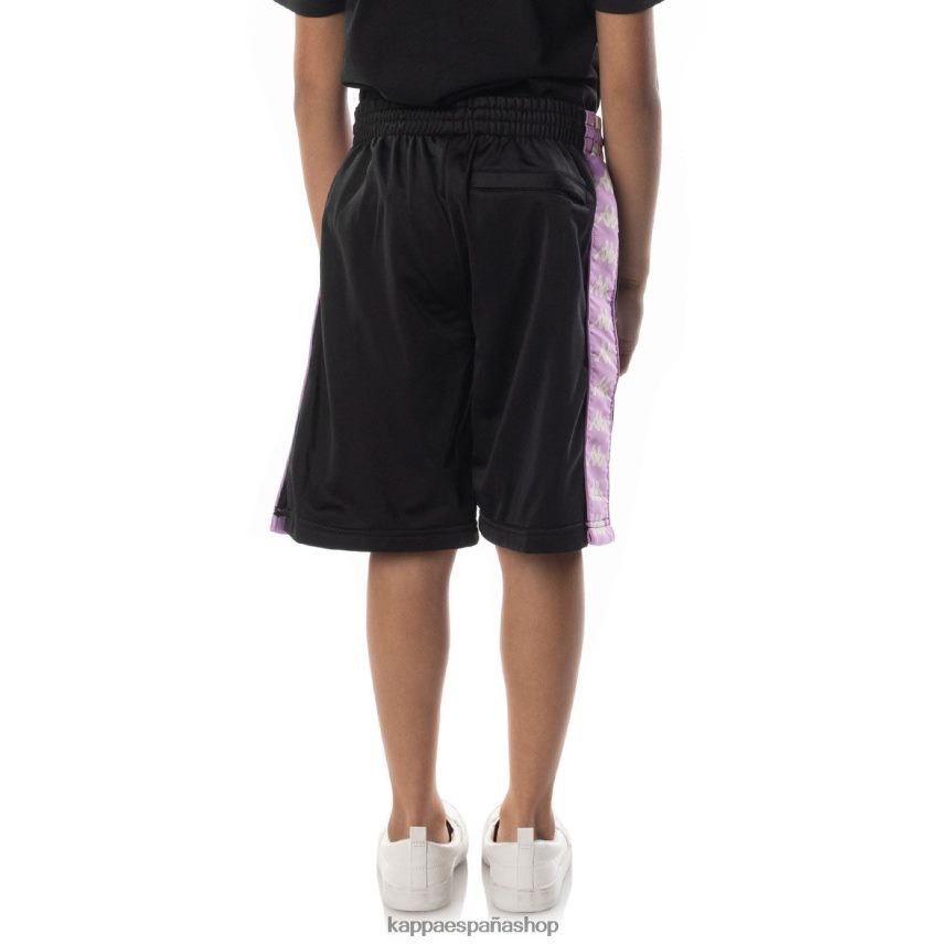 Kappa niños pantalones cortos 222 banda Treadwellz para niños violeta humo negro 4P8JZR808