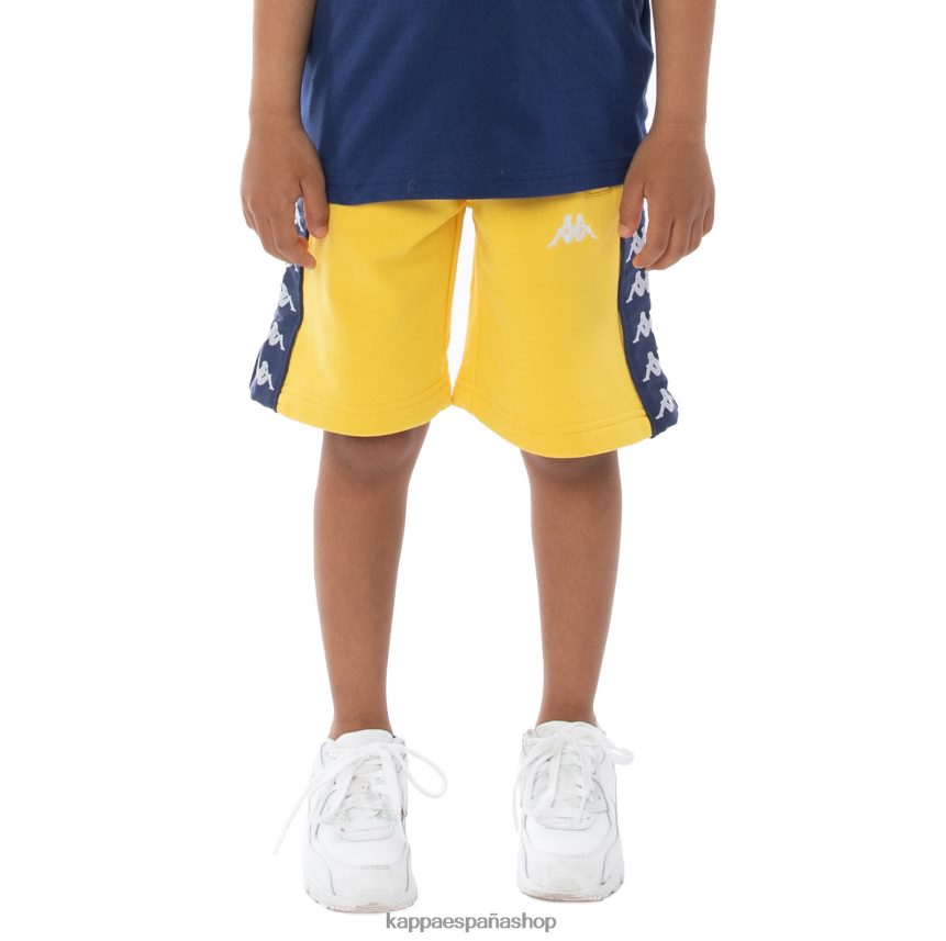 Kappa niños pantalones cortos 222 banda marvz para niños amarillo azul blanco 4P8JZR815