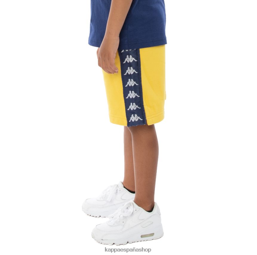 Kappa niños pantalones cortos 222 banda marvz para niños amarillo azul blanco 4P8JZR815