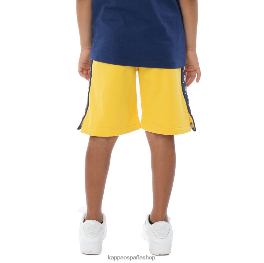 Kappa niños pantalones cortos 222 banda marvz para niños amarillo azul blanco 4P8JZR815