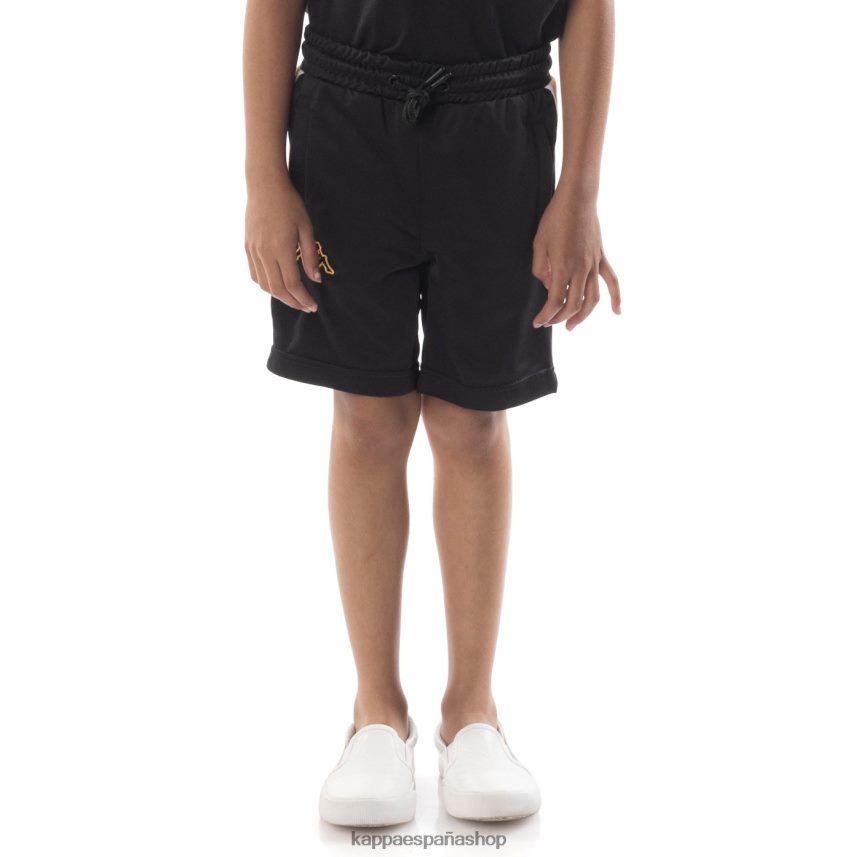 Kappa niños pantalones cortos aedi 2 con cinta del logo para niños humo negro naranja 4P8JZR793