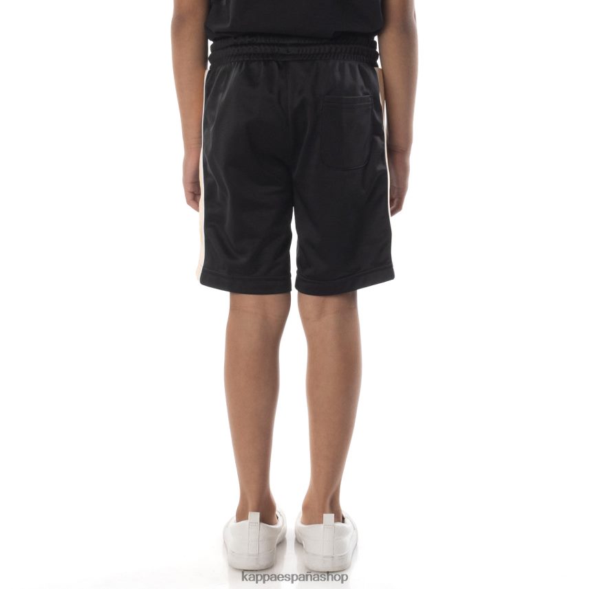 Kappa niños pantalones cortos aedi 2 con cinta del logo para niños humo negro naranja 4P8JZR793