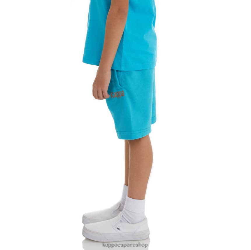 Kappa niños pantalones cortos de sangone auténticos para niños aguamarina oscura 4P8JZR809