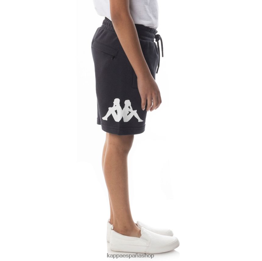 Kappa niños pantalones cortos de sangone auténticos para niños humo negro 4P8JZR811