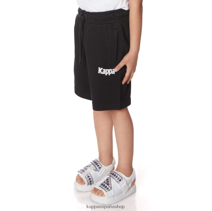 Kappa niños pantalones cortos de sangone auténticos para niños negro azabache 4P8JZR787