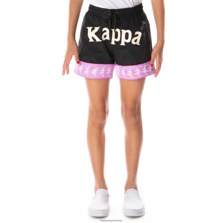 Kappa niños pantalones cortos niños 222 banda calabash 3 violeta humo negro 4P8JZR804