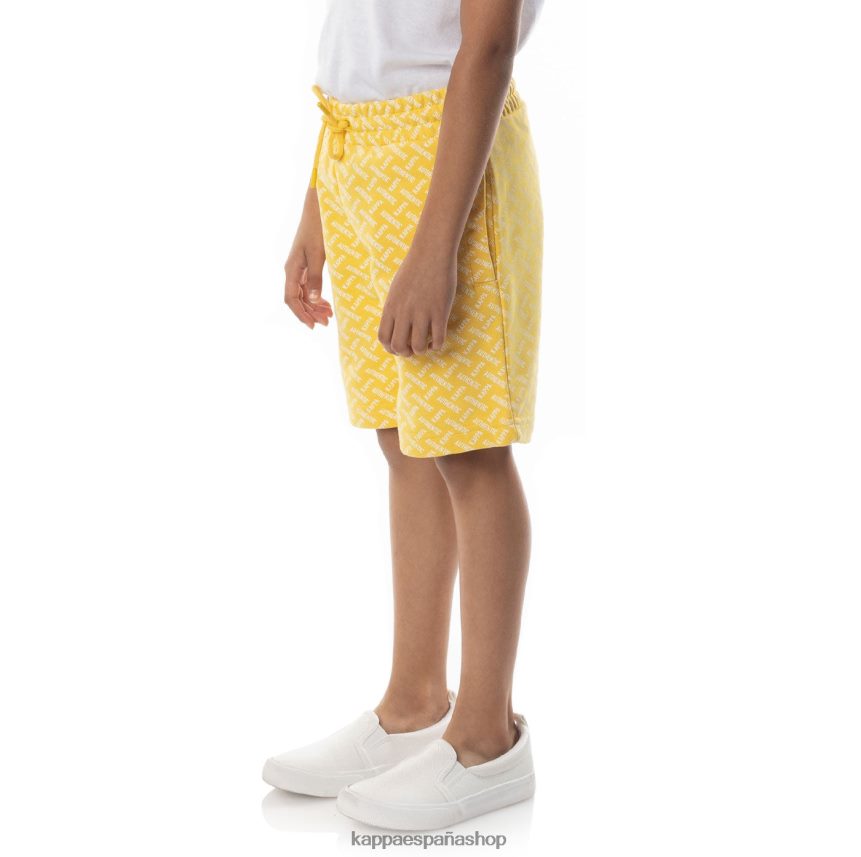 Kappa niños pantalones cortos plimmo auténticos para niños arena amarilla 4P8JZR794