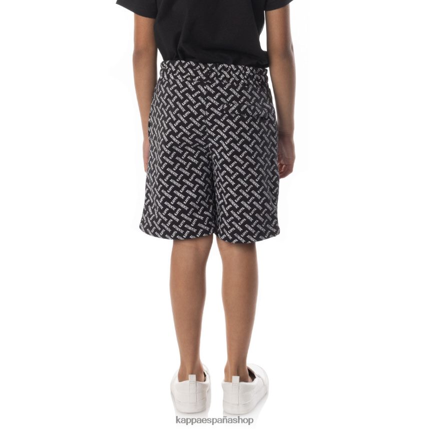 Kappa niños pantalones cortos plimmo auténticos para niños arena de humo negro 4P8JZR796