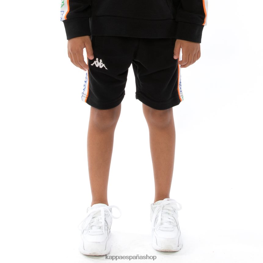 Kappa niños shorts asved con cinta del logo para niños roca blanca gris 4P8JZR816