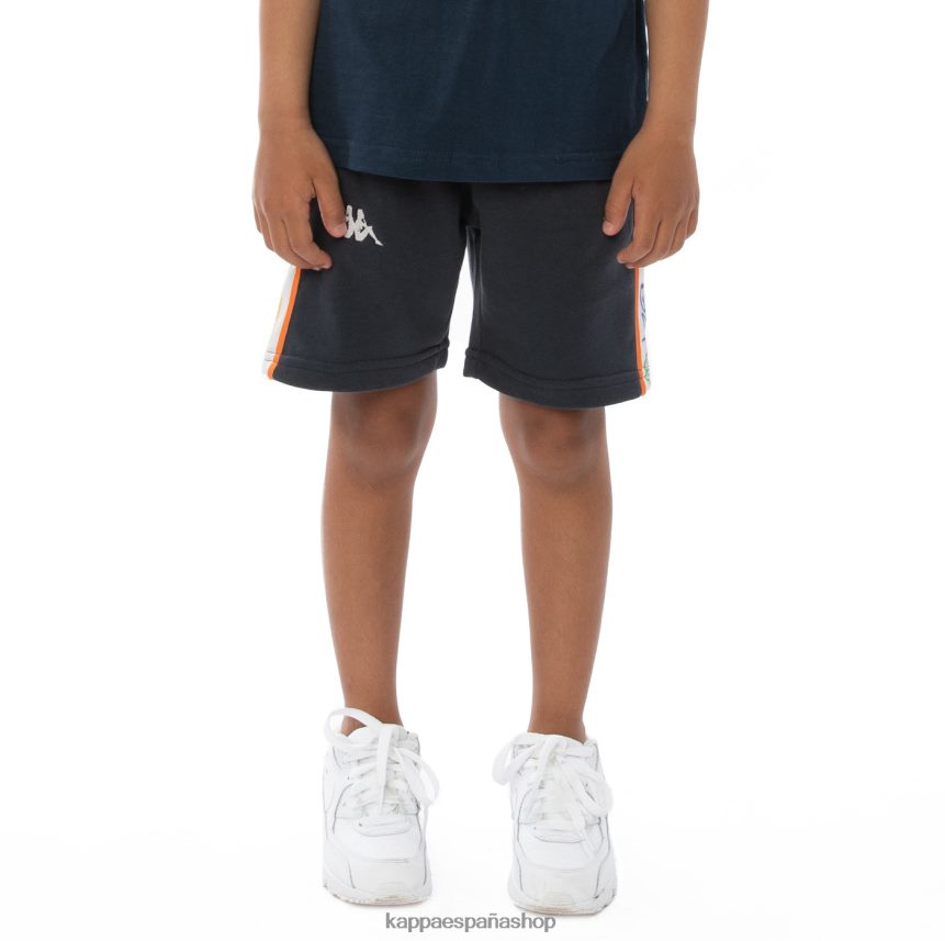 Kappa niños shorts asved con cinta del logo para niños roca blanca gris 4P8JZR816