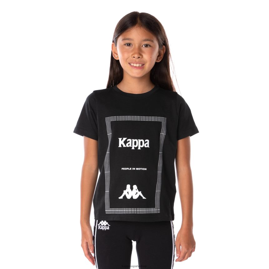 Kappa niños Camiseta Graphik Graphik auténtica para niños. humo negro 4P8JZR665