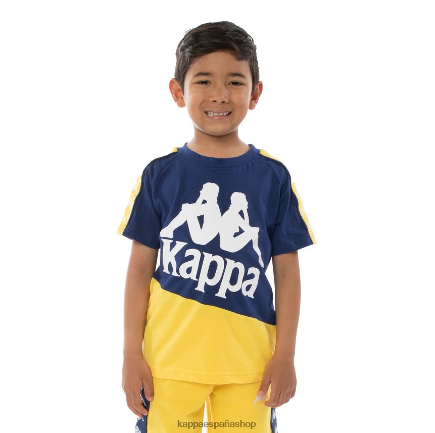 Kappa niños camiseta 222 banda baldwin niño naranja azul real 4P8JZR785