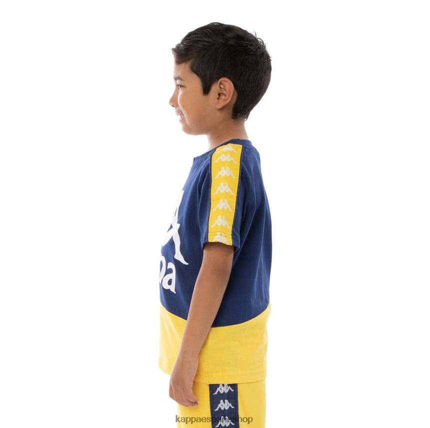 Kappa niños camiseta 222 banda baldwin niño naranja azul real 4P8JZR785