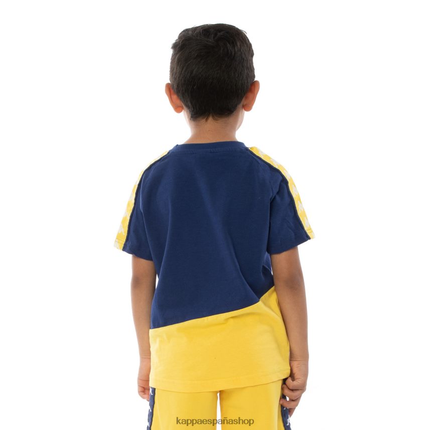 Kappa niños camiseta 222 banda baldwin niño naranja azul real 4P8JZR785
