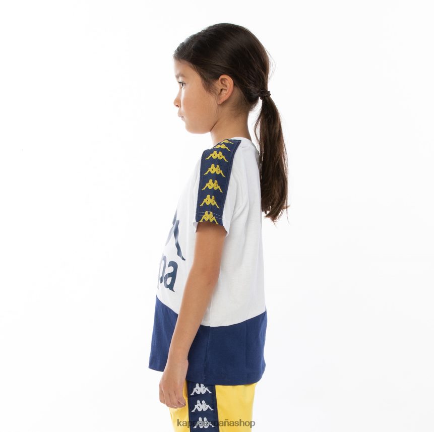 Kappa niños camiseta 222 banda baldwin niño naranja azul real 4P8JZR785