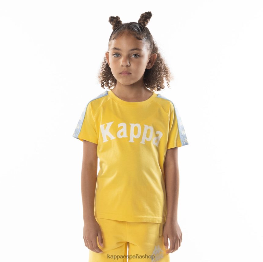 Kappa niños camiseta 222 banda balima niño amarillo azul claro 4P8JZR695
