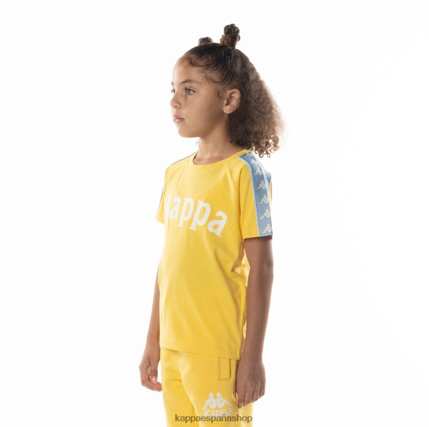Kappa niños camiseta 222 banda balima niño amarillo azul claro 4P8JZR695