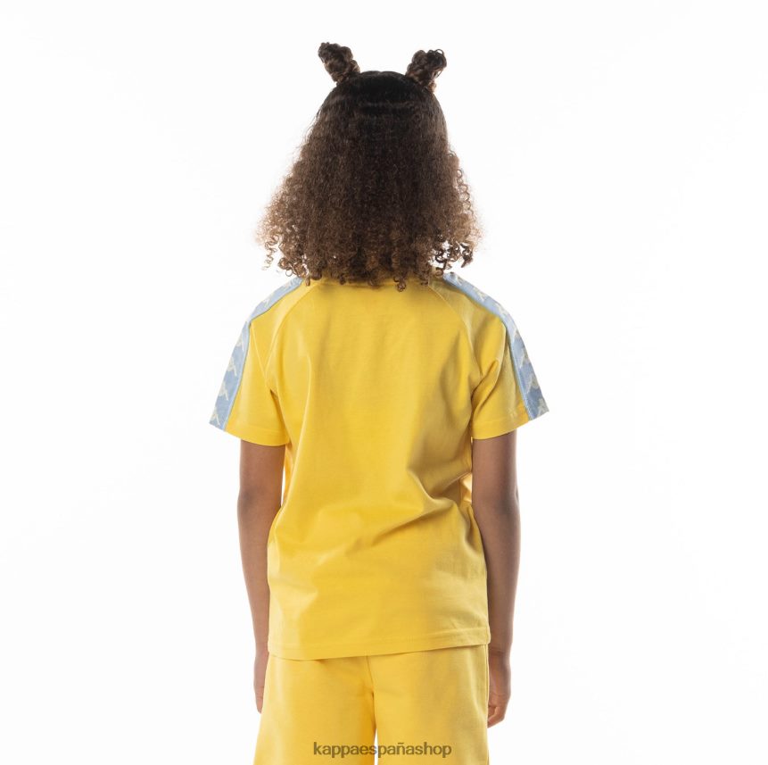 Kappa niños camiseta 222 banda balima niño amarillo azul claro 4P8JZR695