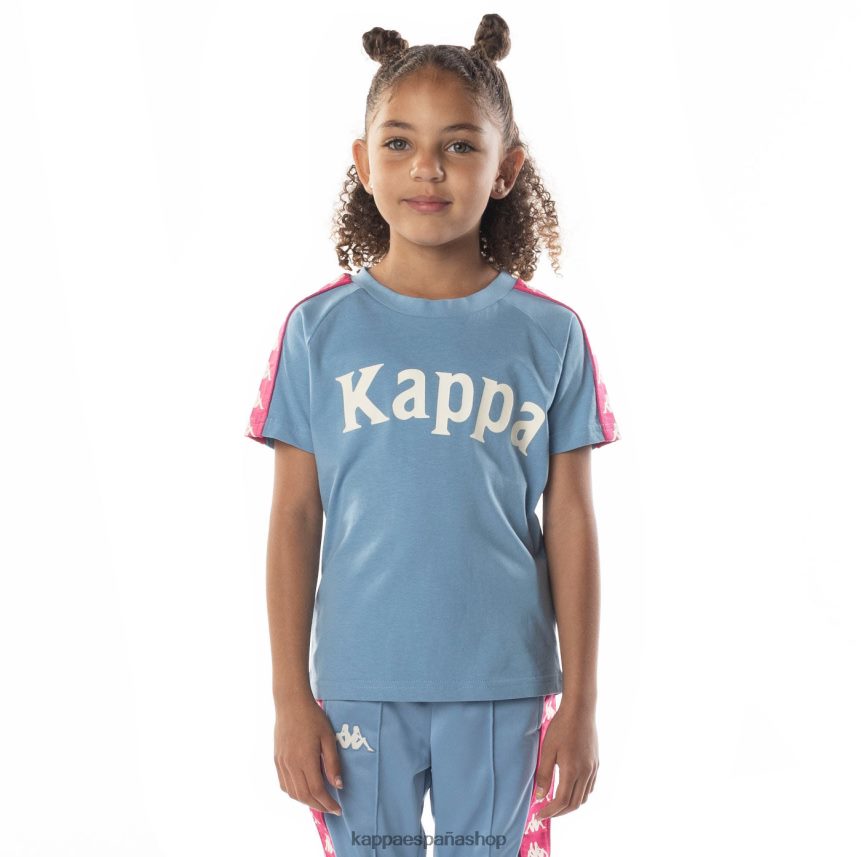 Kappa niños camiseta 222 banda balima niño rosa azul claro 4P8JZR696