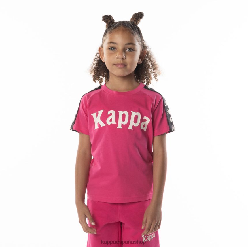 Kappa niños camiseta 222 banda balima niño rosa negro 4P8JZR697