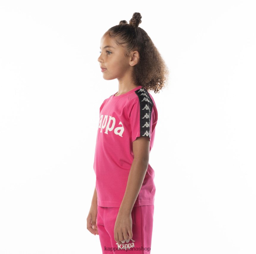 Kappa niños camiseta 222 banda balima niño rosa negro 4P8JZR697