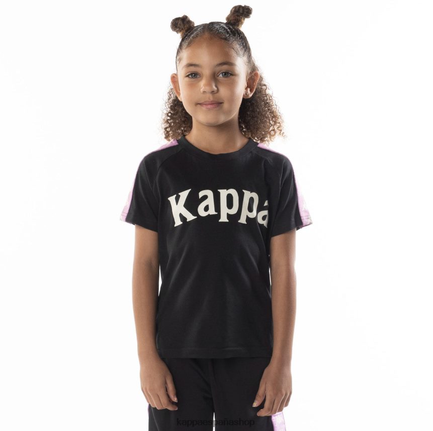 Kappa niños camiseta 222 banda balima niño violeta humo negro 4P8JZR698