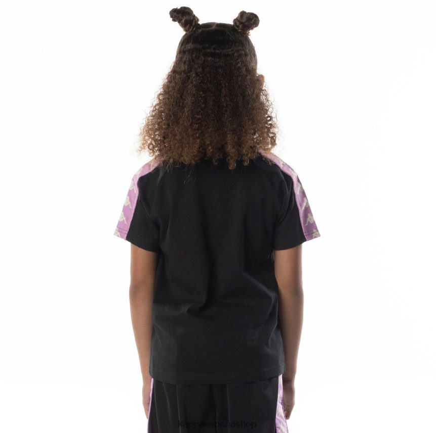 Kappa niños camiseta 222 banda balima niño violeta humo negro 4P8JZR698