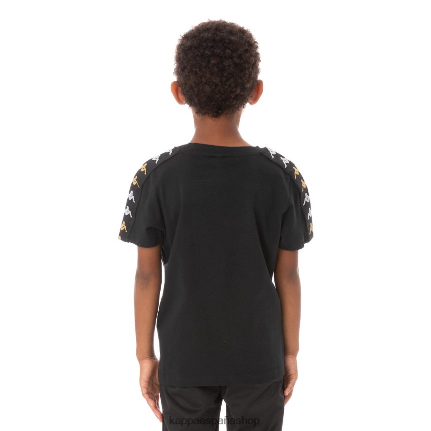 Kappa niños camiseta 222 banda bendocin niño humo negro 4P8JZR766