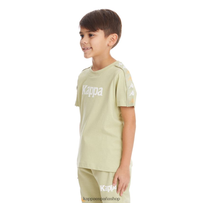 Kappa niños camiseta 222 banda bendocin niño salvia verde 4P8JZR746