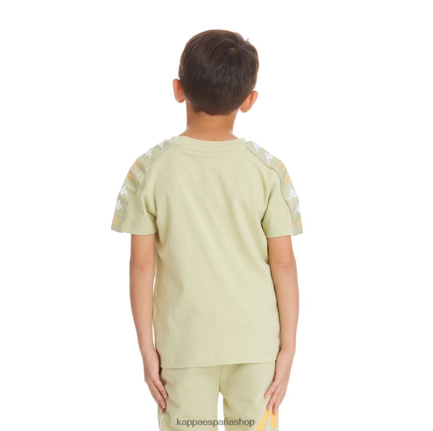 Kappa niños camiseta 222 banda bendocin niño salvia verde 4P8JZR746