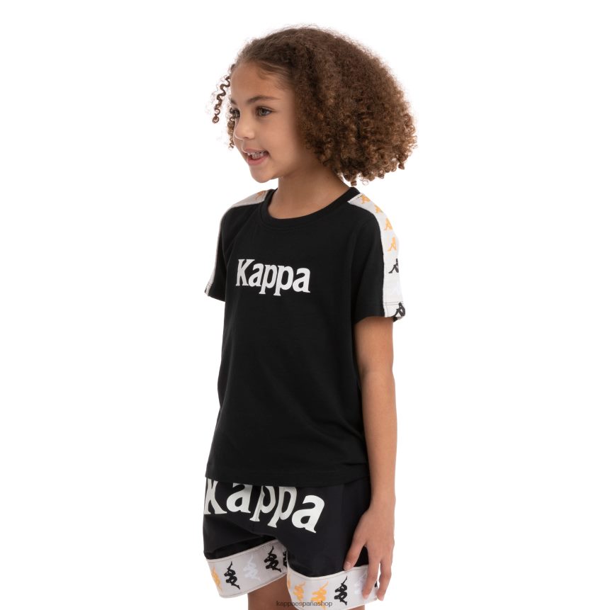 Kappa niños camiseta 222 banda deto 2 niños humo negro 4P8JZR733