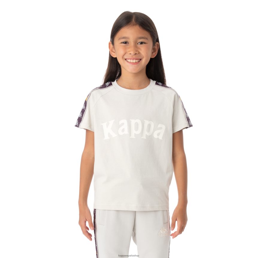 Kappa niños camiseta 222 banda deto niño gris plata 4P8JZR782
