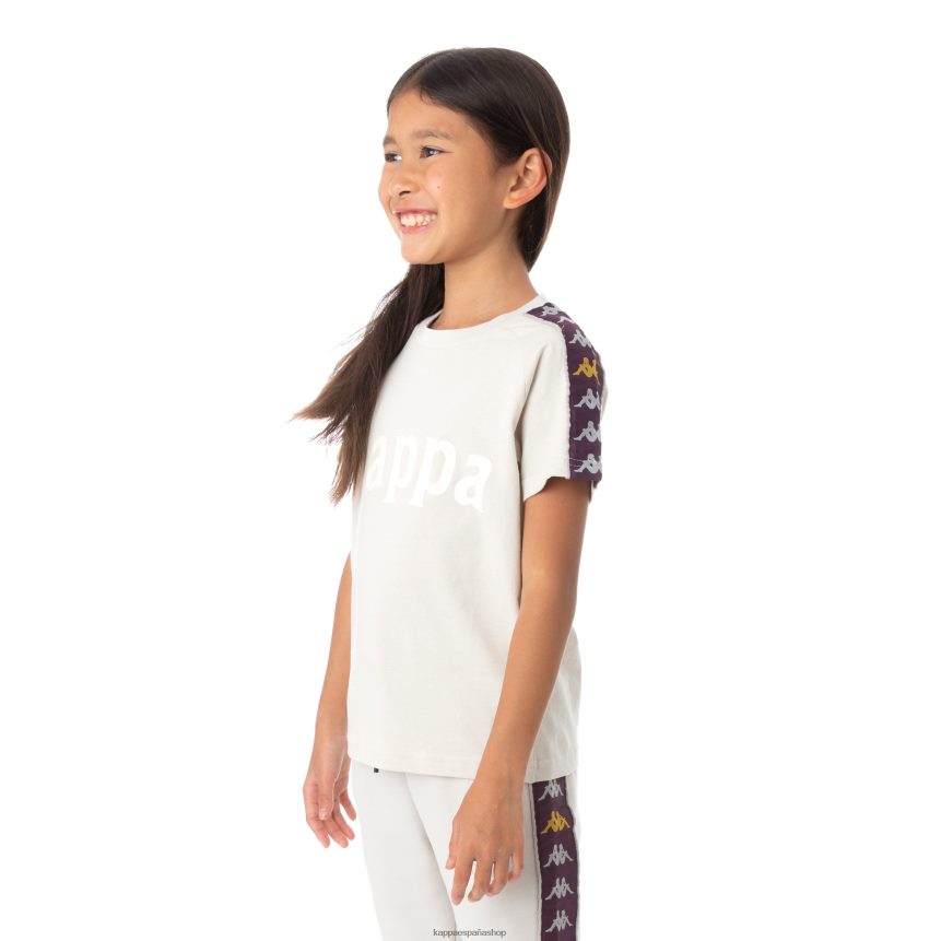 Kappa niños camiseta 222 banda deto niño gris plata 4P8JZR782