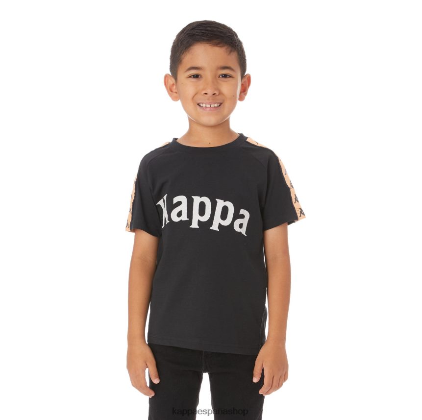Kappa niños camiseta 222 banda deto niño negro 4P8JZR779