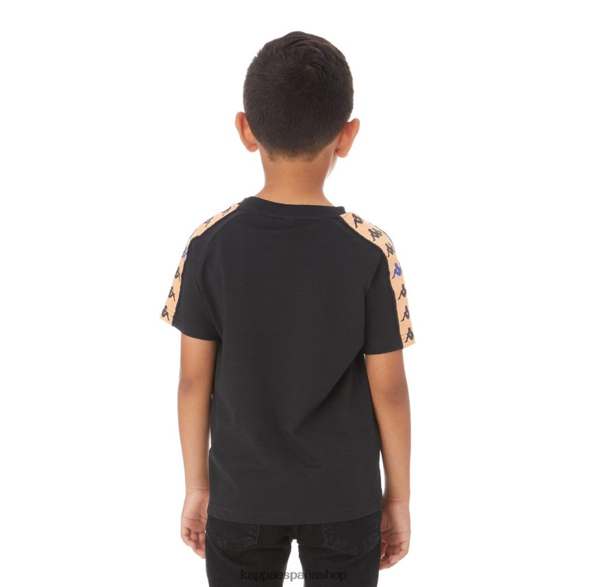 Kappa niños camiseta 222 banda deto niño negro 4P8JZR779