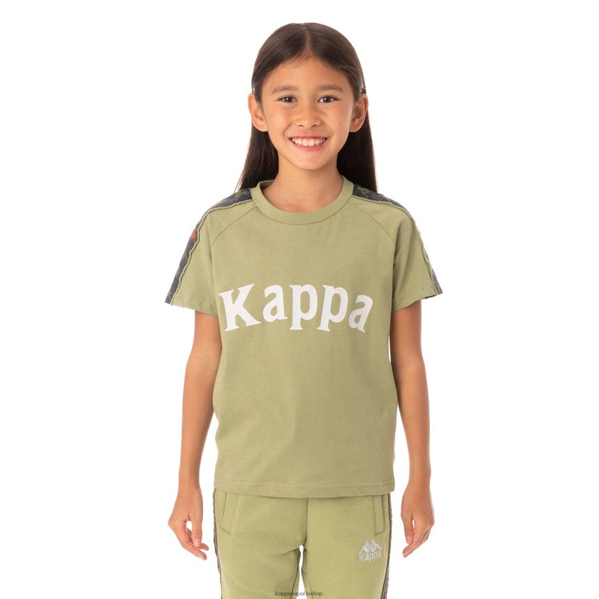 Kappa niños camiseta 222 banda deto niño salvia verde 4P8JZR777