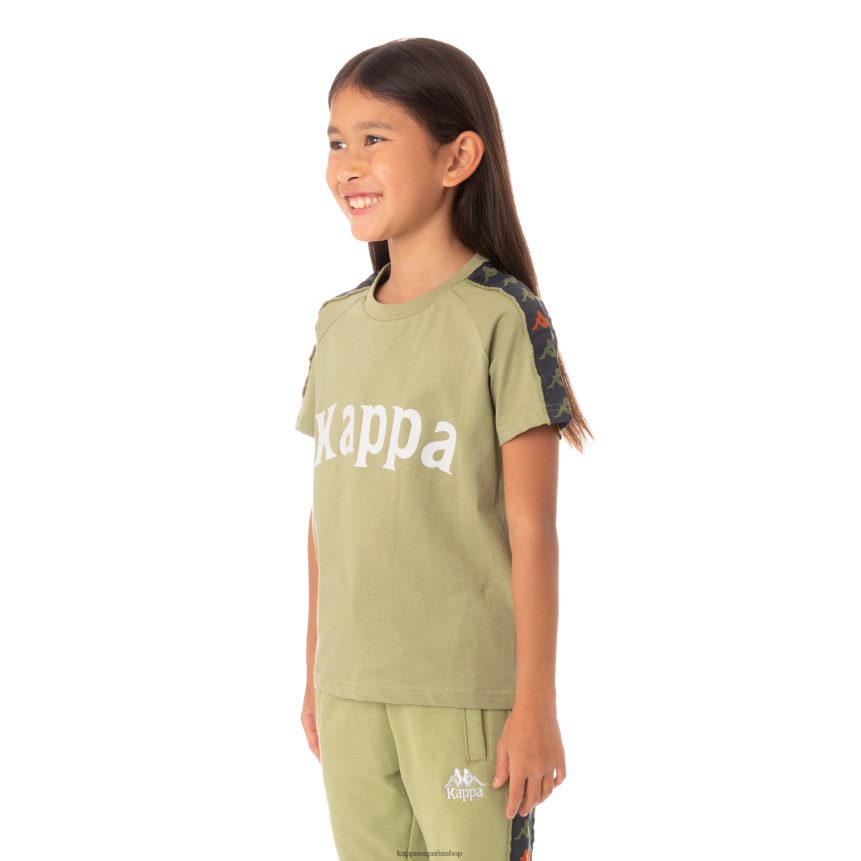 Kappa niños camiseta 222 banda deto niño salvia verde 4P8JZR777