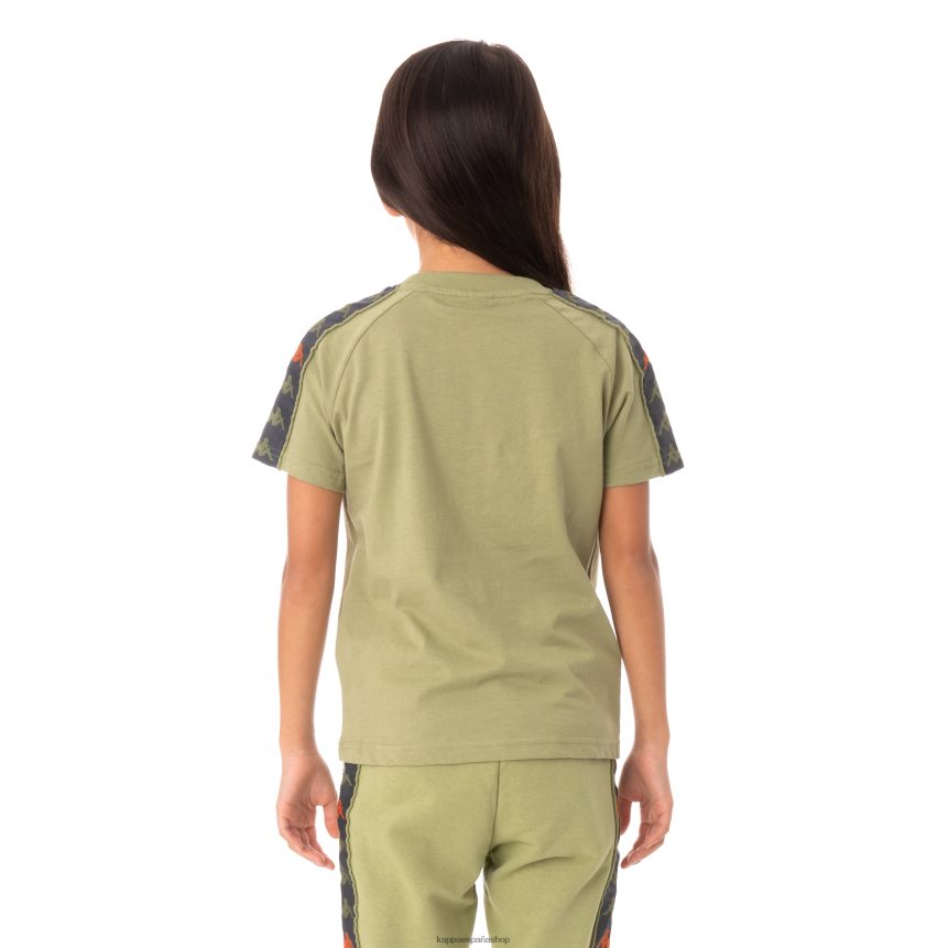 Kappa niños camiseta 222 banda deto niño salvia verde 4P8JZR777