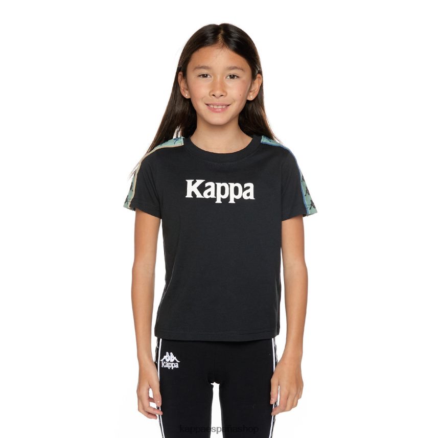 Kappa niños camiseta 222 banda mars niño salvia humo negro 4P8JZR660