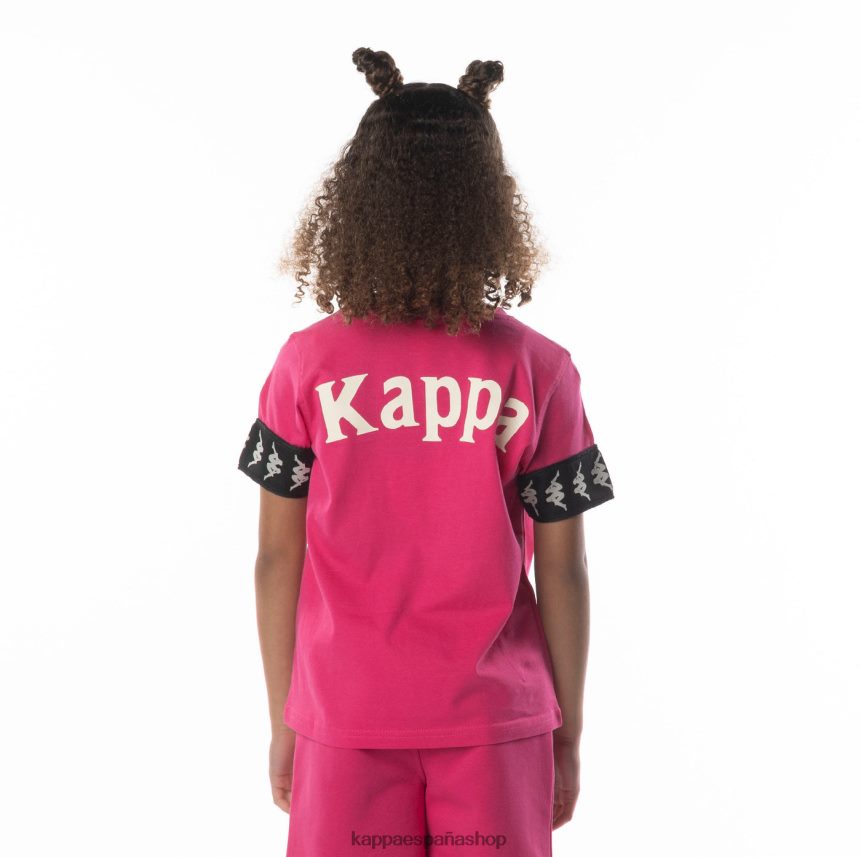 Kappa niños camiseta 222 banda niji 2 para niños rosa negro 4P8JZR701