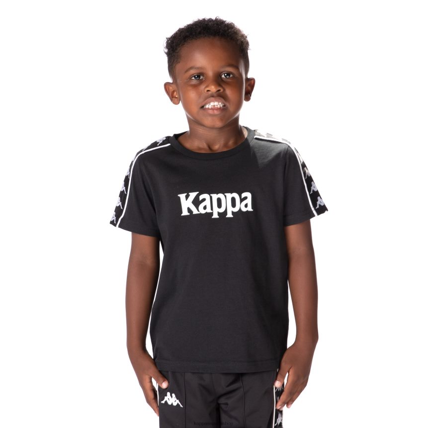 Kappa niños camiseta 222 banda torio niño negro 4P8JZR672