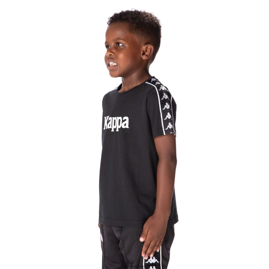 Kappa niños camiseta 222 banda torio niño negro 4P8JZR672