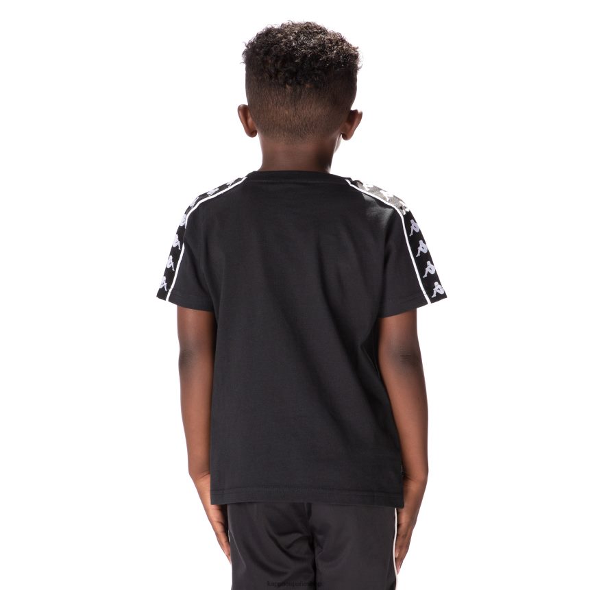 Kappa niños camiseta 222 banda torio niño negro 4P8JZR672