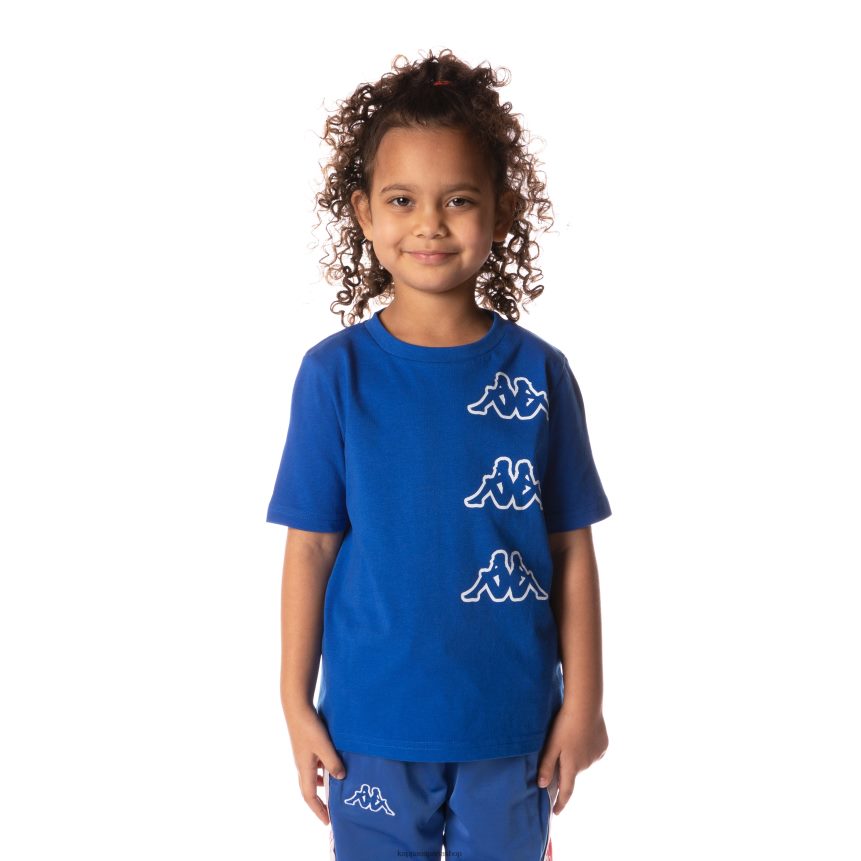 Kappa niños camiseta aomix con cinta con logo para niños azul 4P8JZR703