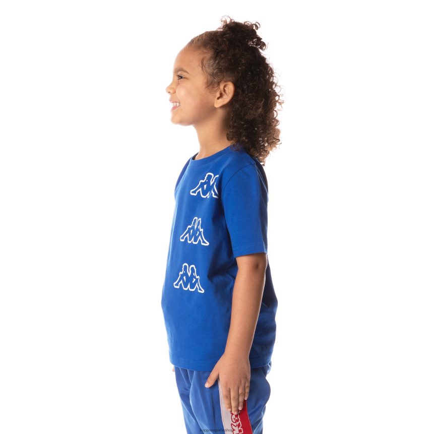 Kappa niños camiseta aomix con cinta con logo para niños azul 4P8JZR703