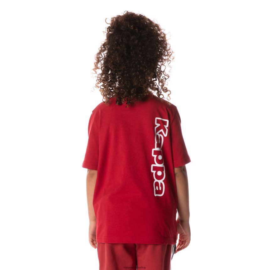 Kappa niños camiseta aomix con cinta con logo para niños rojo 4P8JZR704