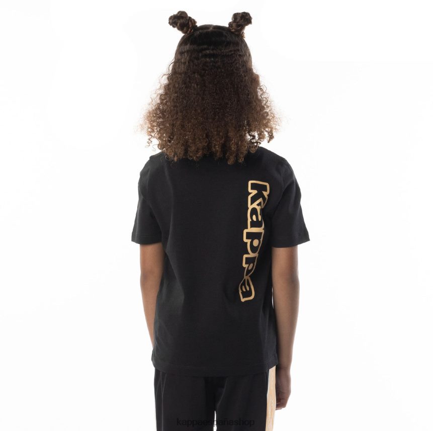 Kappa niños camiseta aomix con logo para niños humo negro naranja 4P8JZR678
