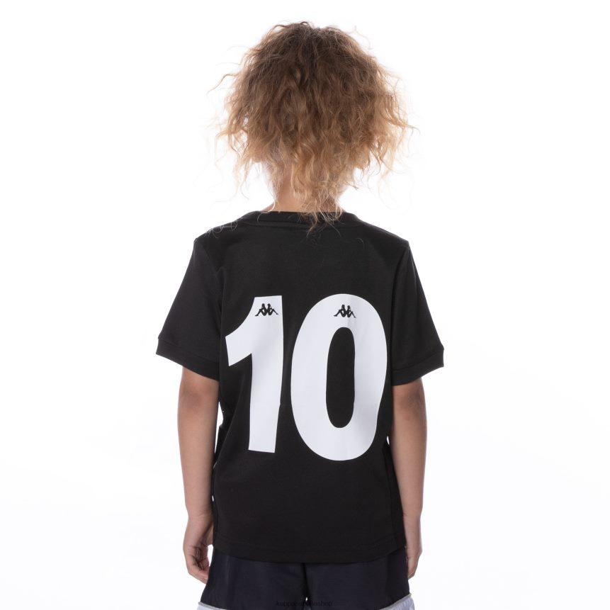 Kappa niños camiseta arnold auténtica para niños negro azabache 4P8JZR648