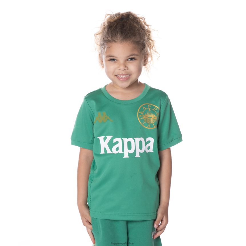 Kappa niños camiseta arnold auténtica para niños verde 4P8JZR649