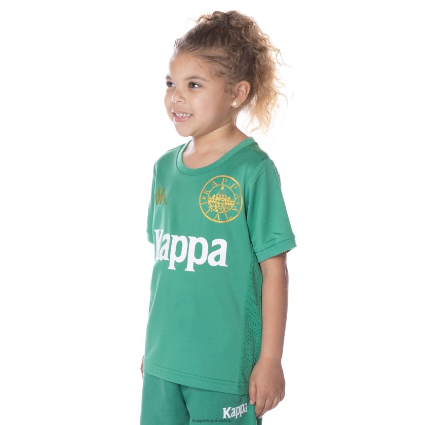 Kappa niños camiseta arnold auténtica para niños verde 4P8JZR649